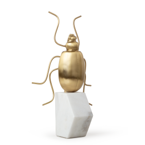 SCULTURE INSECTO ACARO DORADO