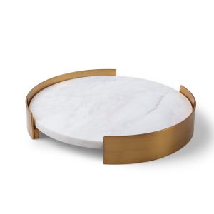 TRAY BANDEJA MARMOL REDONDA B